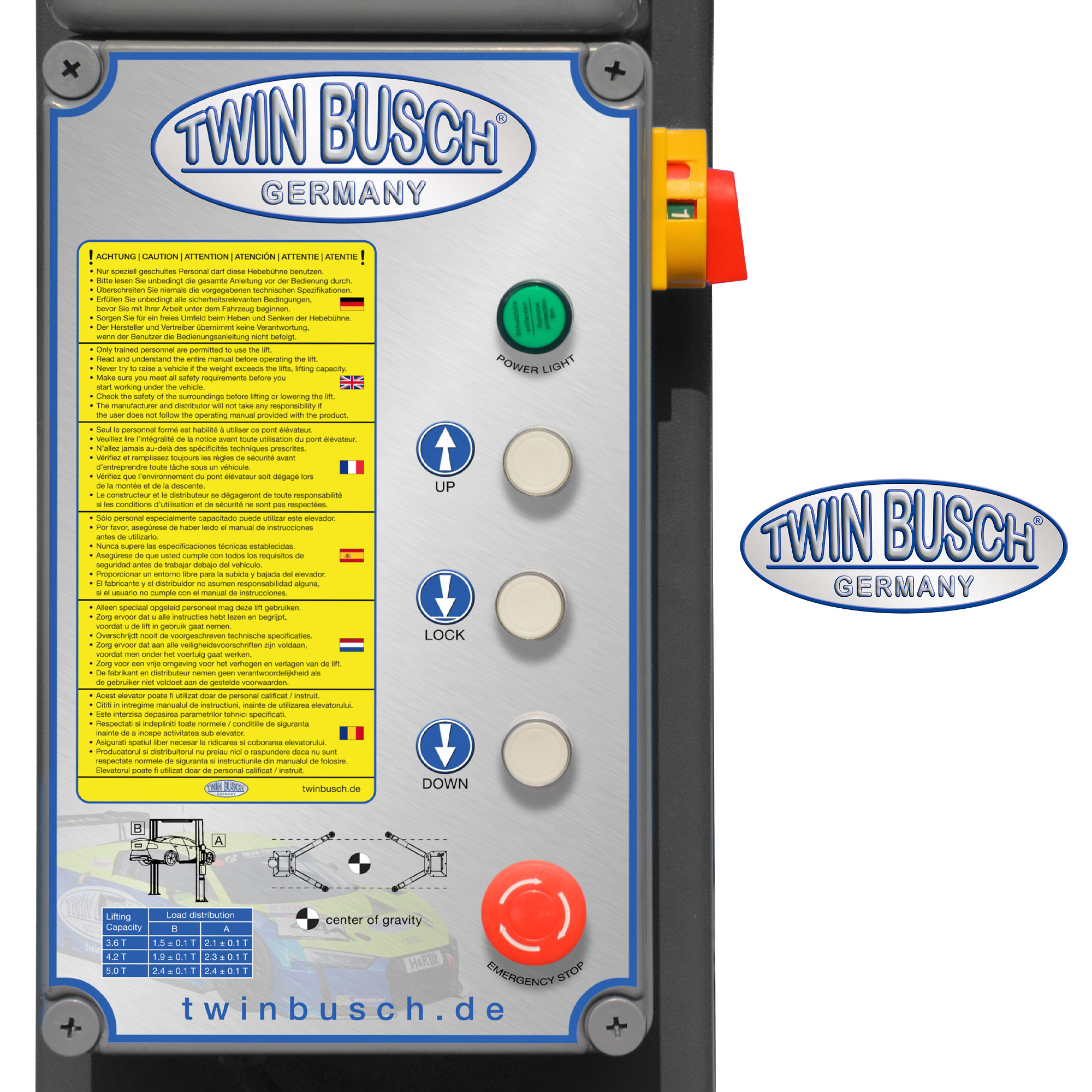 TW242PEB4.3-400-G: 2-koloms hefbrug Profi-Line | zonder bodemplaat - GREY-Line - Afbeelding 3