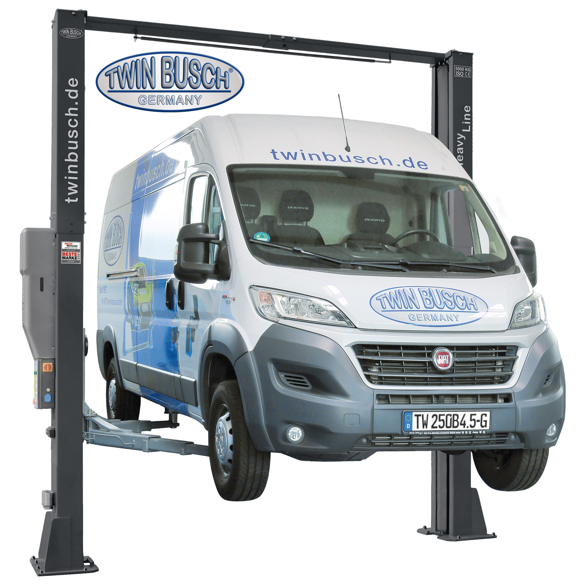 TW250-400-G: 2-koloms hefbrug HEAVY LINE 5 T Automatisch - Grey-Line