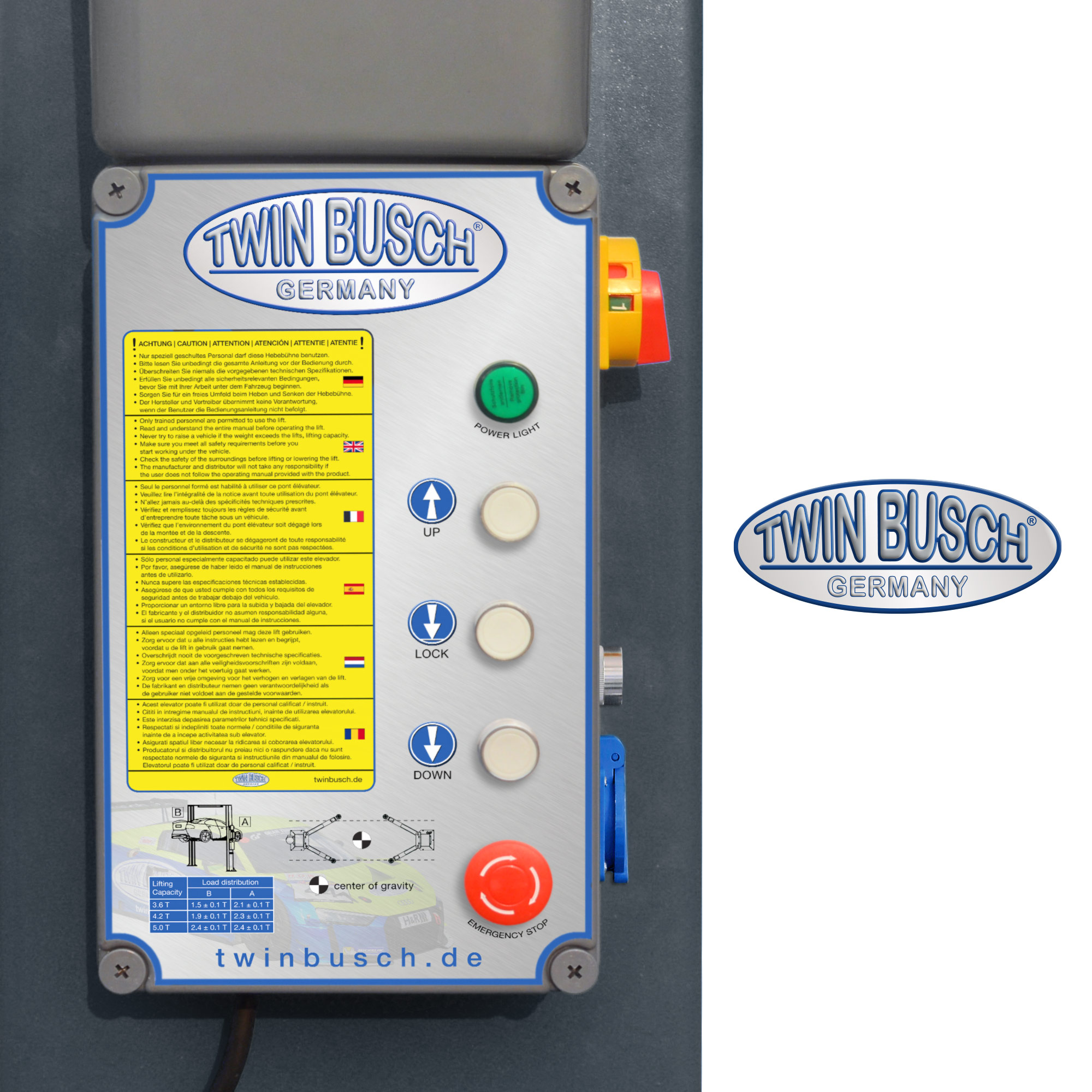 TW250-400-G: 2-koloms hefbrug HEAVY LINE 5 T Automatisch - Grey-Line - Afbeelding 3