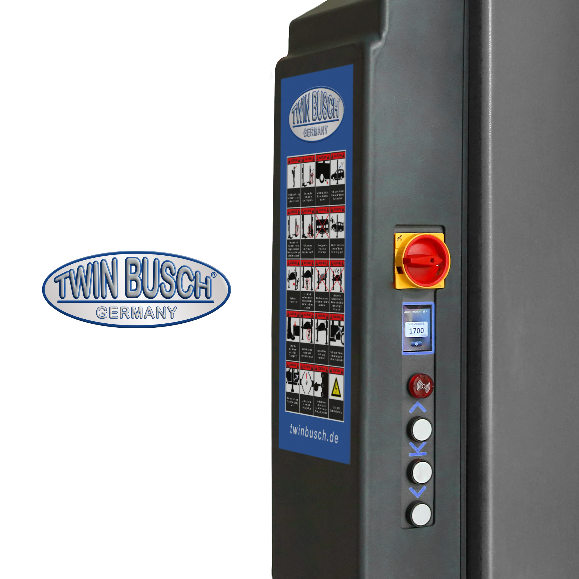 TW250W-400-G: 2-koloms hefbrug Heavy-Line | zonder bodemplaat 5.0 T - GREY-Line - Afbeelding 12