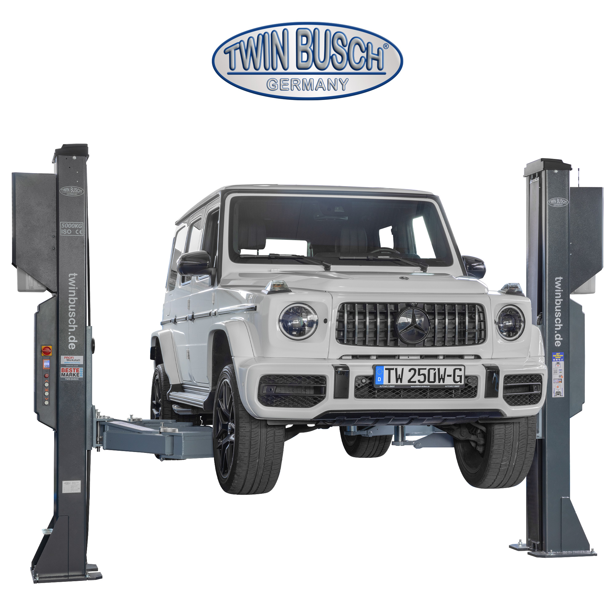 TW250W-400-G: 2-koloms hefbrug Heavy-Line | zonder bodemplaat 5.0 T - GREY-Line - Afbeelding 14