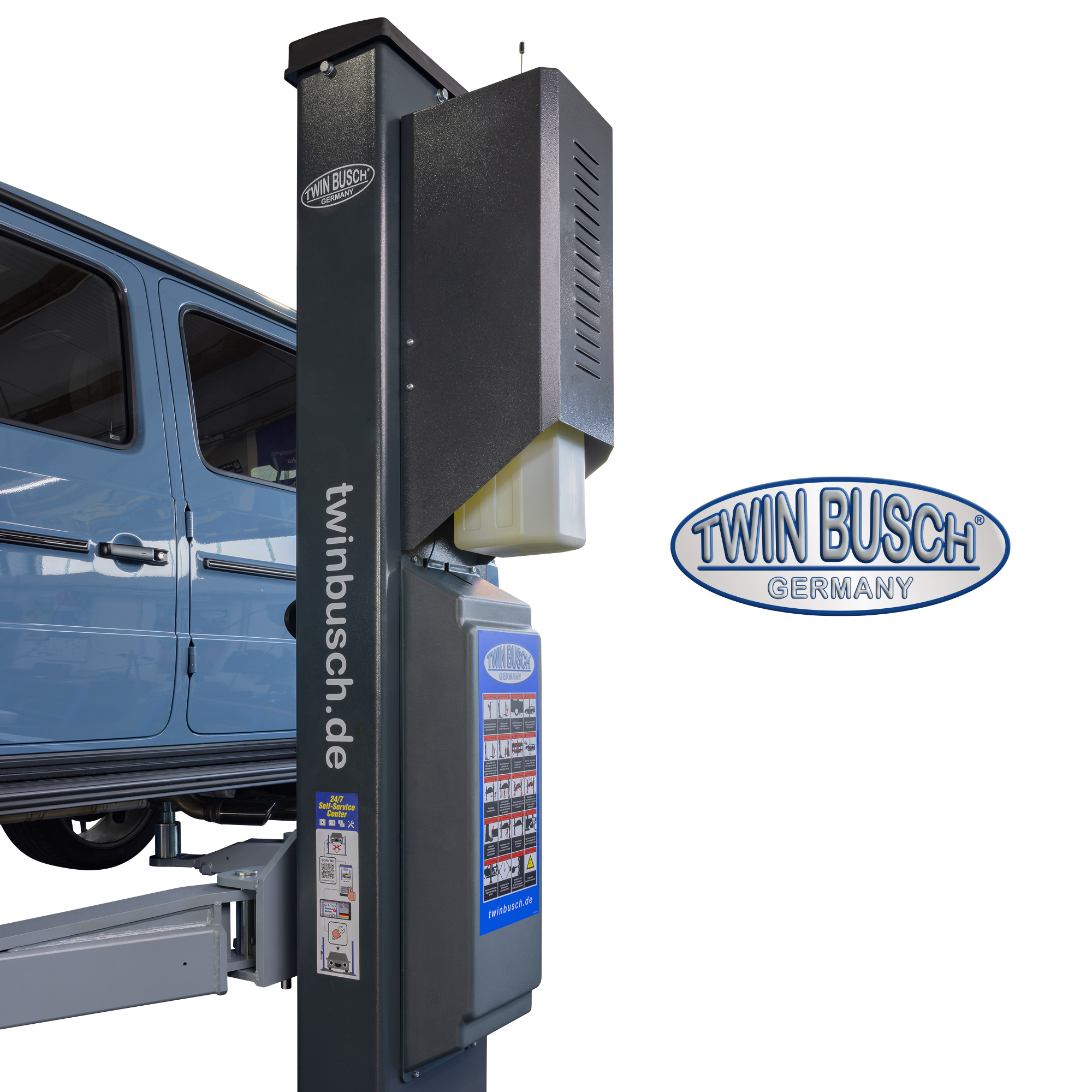 TW250W-400-G: 2-koloms hefbrug Heavy-Line | zonder bodemplaat 5.0 T - GREY-Line - Afbeelding 2