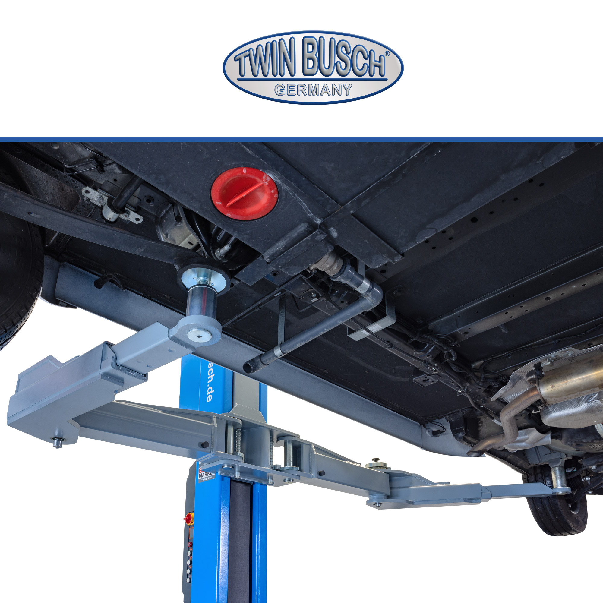 TW280W-400: 2-koloms hefbrug Heavy-Line | zonder bodemplaat 8.0 T - Afbeelding 12