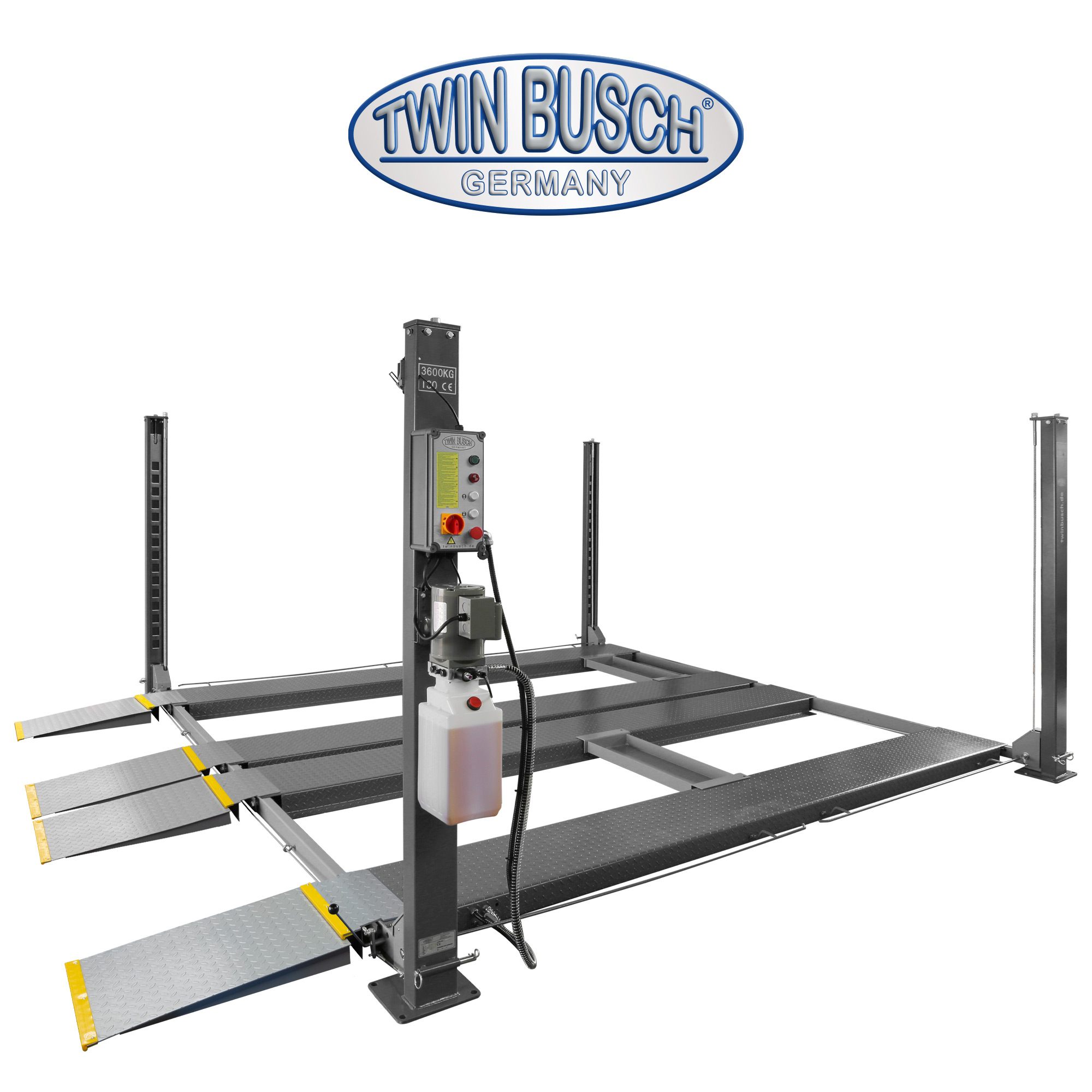 TW436PD2-230-G: 4-koloms hefbrug Dubbel parkeren – 3,6 T - GREY-Line - Afbeelding 12