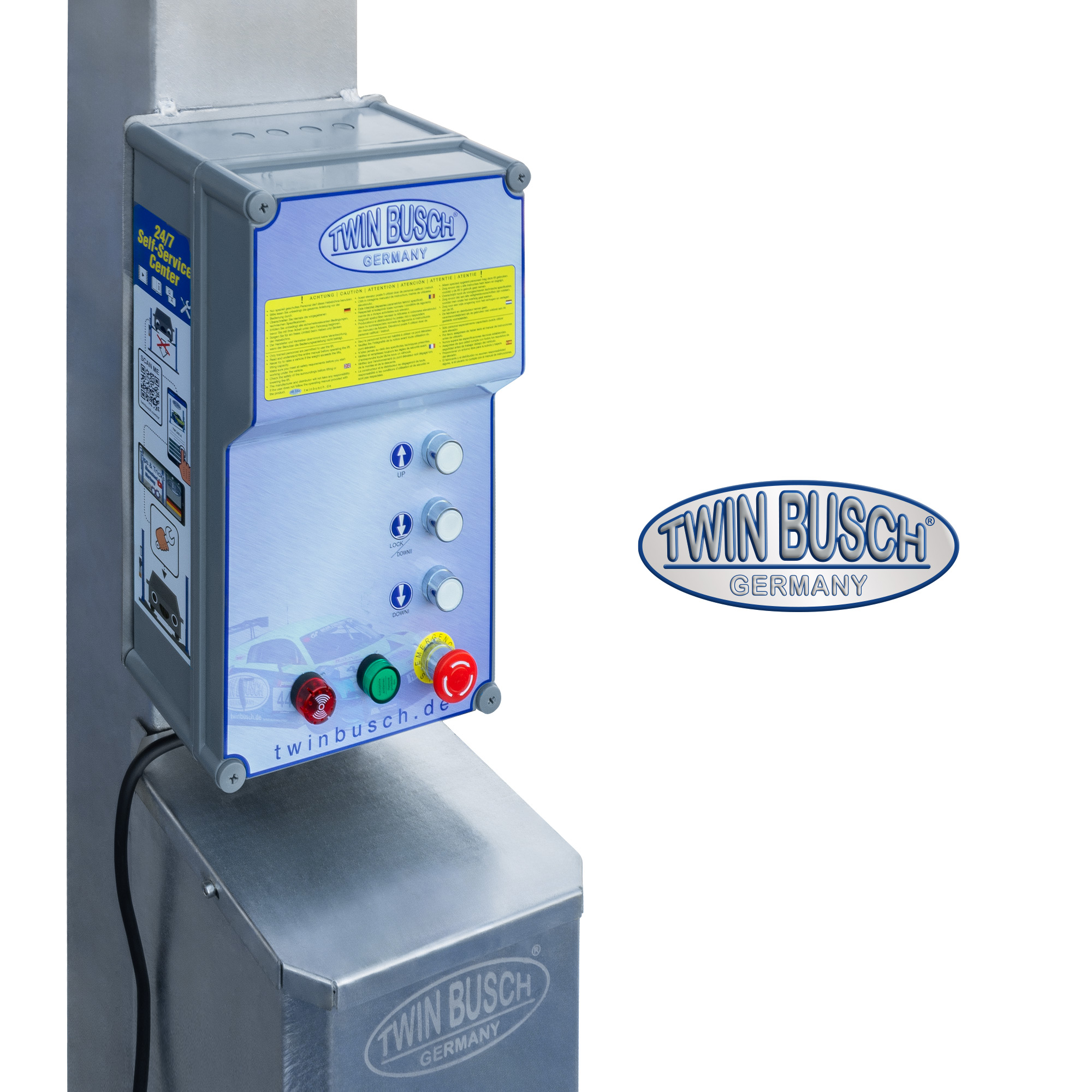 TW465E-400-FZ: 4-koloms hefbrug 6.5 t - elektromagnetisch - thermisch verzinkt - Afbeelding 5