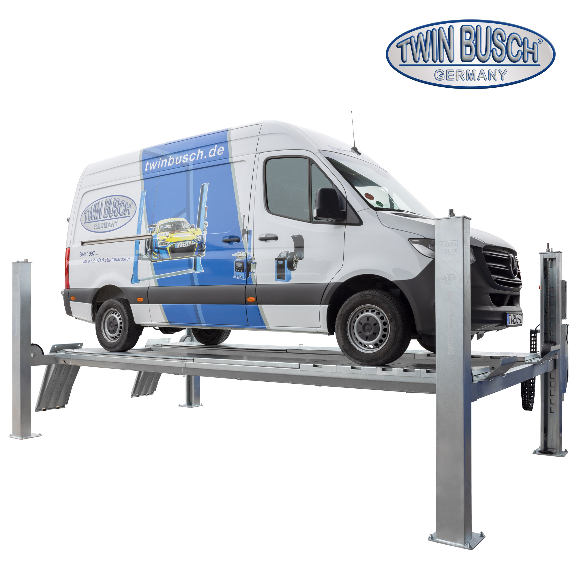 TW465E-400-FZ: 4-koloms hefbrug 6.5 t - elektromagnetisch - thermisch verzinkt - Afbeelding 8