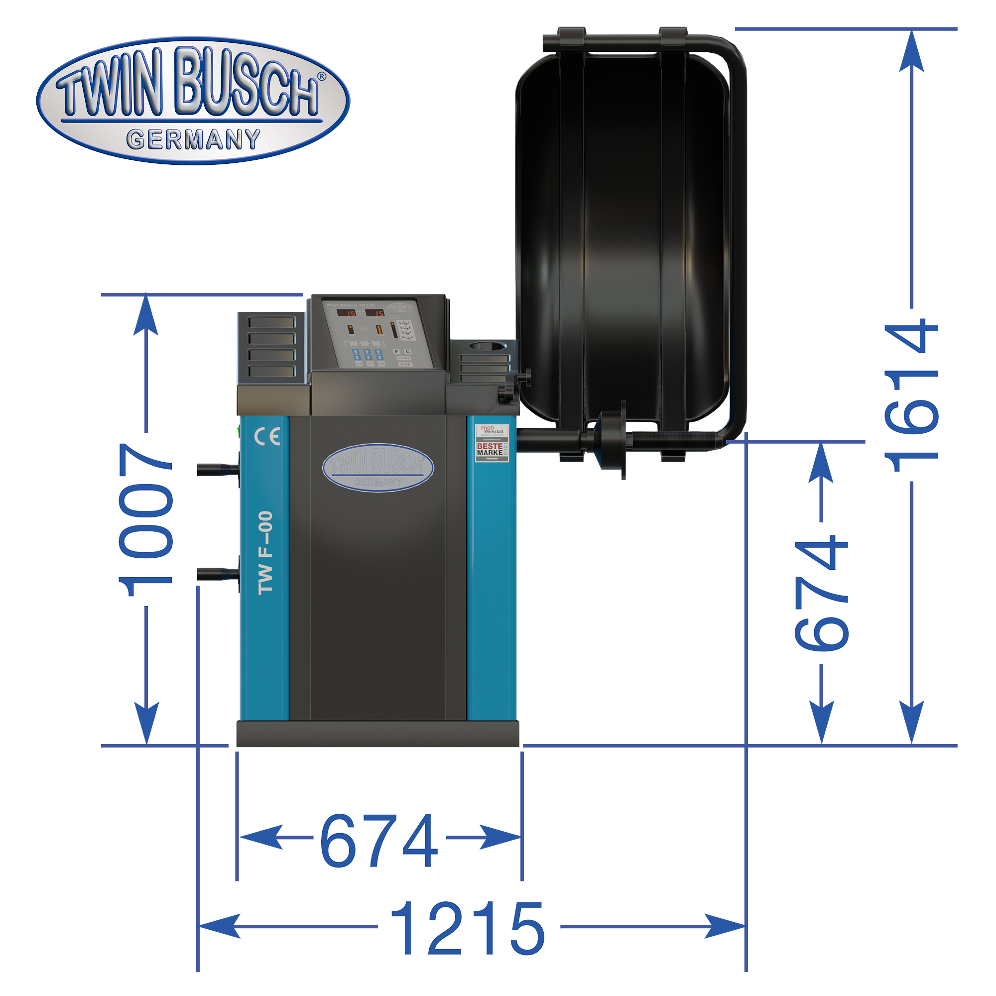 Wielbalanceermachine Twin Busch TWF-00 – Automatisch – VL & lichte bedrijfswagens - Afbeelding 11
