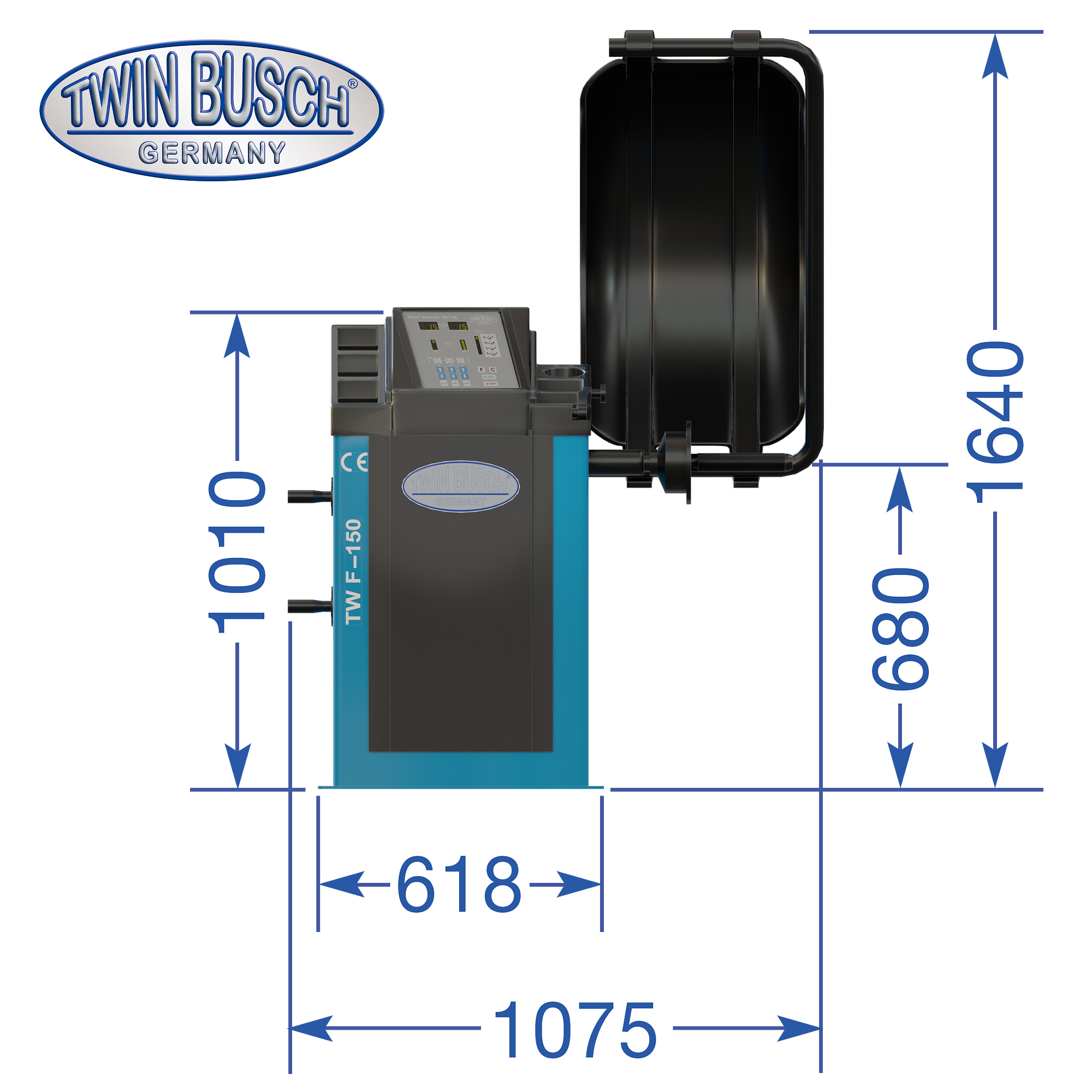 Wielbalanceermachine Twin Busch TWF-150 – semi-automatisch – VL & lichte bedrijfswagens - Afbeelding 7