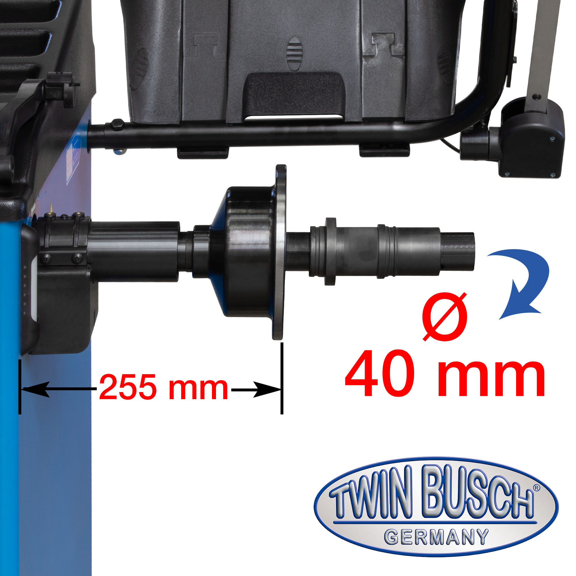 Wielbalanceermachine Twin Busch TWF-96 – professioneel automatisch – Kleurenscherm – bandmatische opspanning - Afbeelding 8