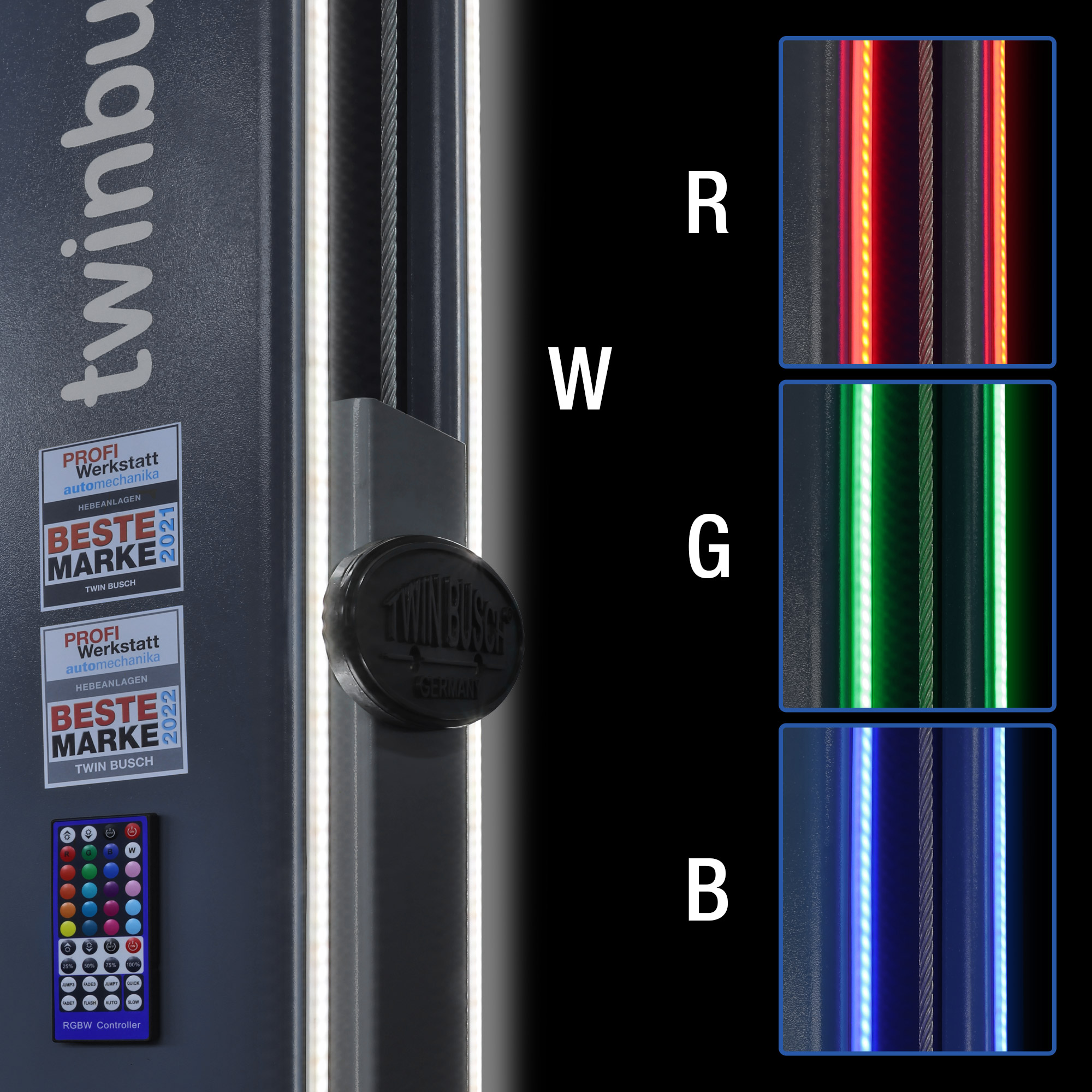 TWLED-1: LED-verlichtingsset voor hefbrug 1 kolom – maximaal zichtbaarheid en werkplaats - Afbeelding 3