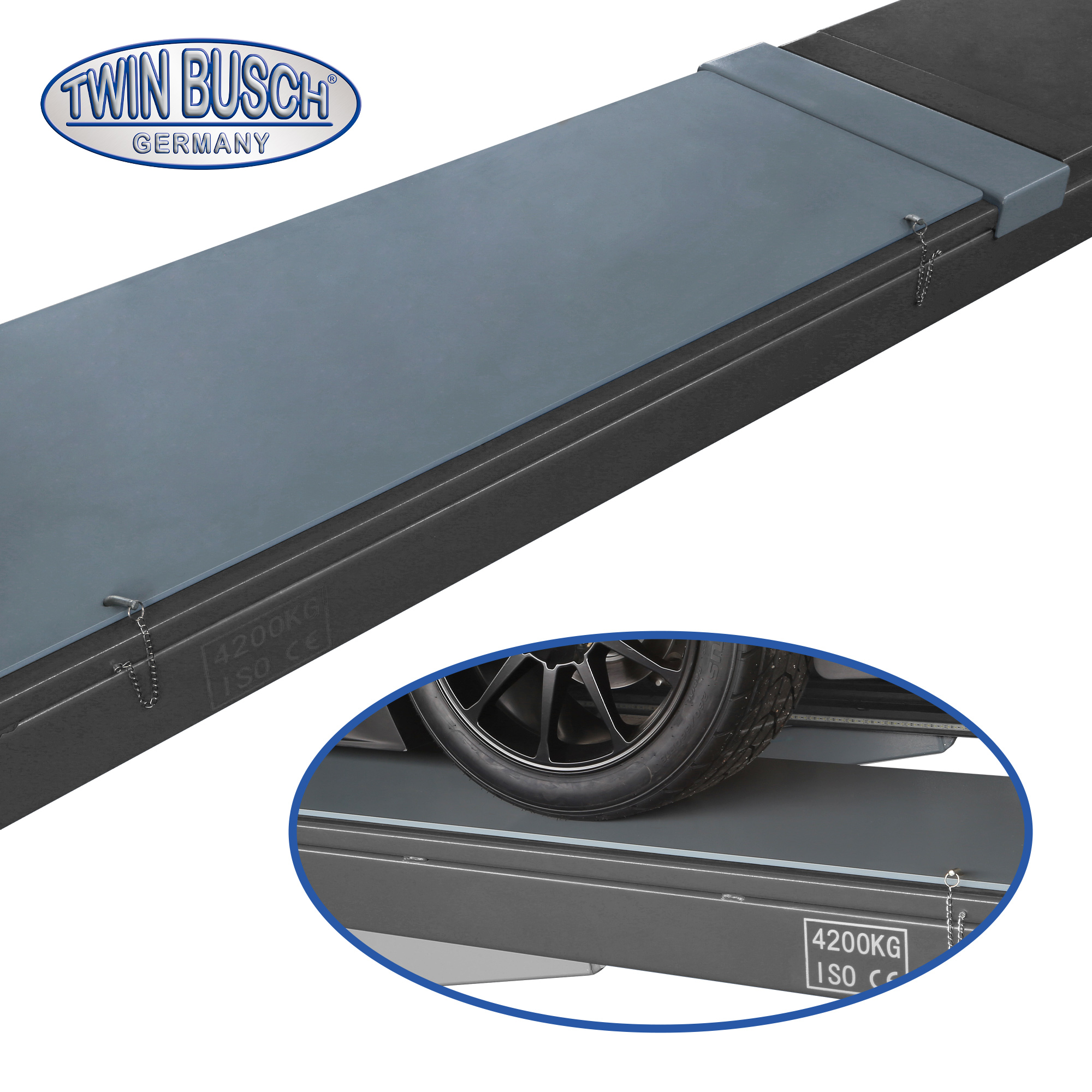 TWSA-42U-400-G: schaarhefbrug met geïntegreerde hulpheffer 4,2 T - GREY-Line - Afbeelding 5