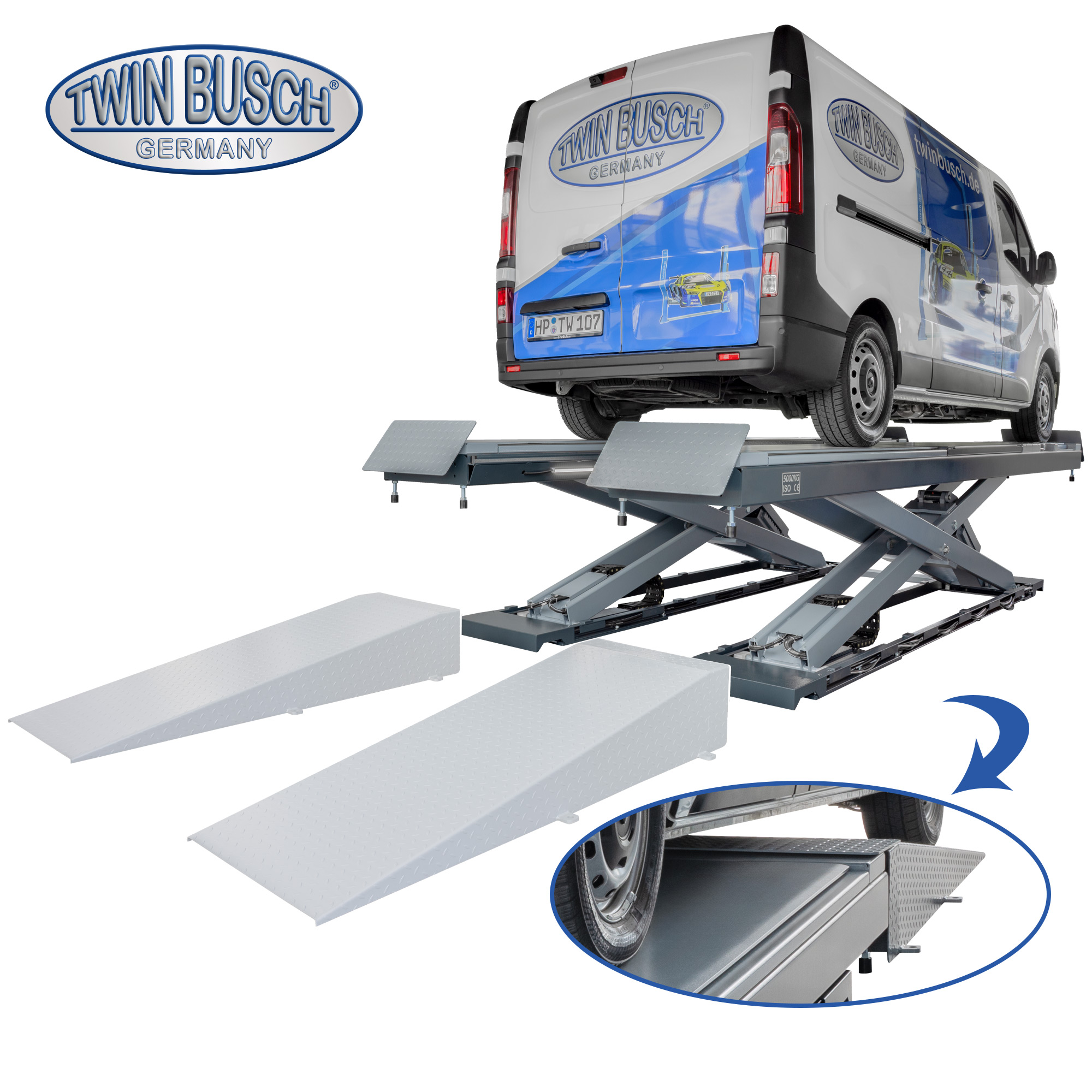 TWSA-50U-400-G: schaarhefbrug met geïntegreerde hulpheffer 5.0 t – TWSA-50U-G - GREY-Line - Afbeelding 16
