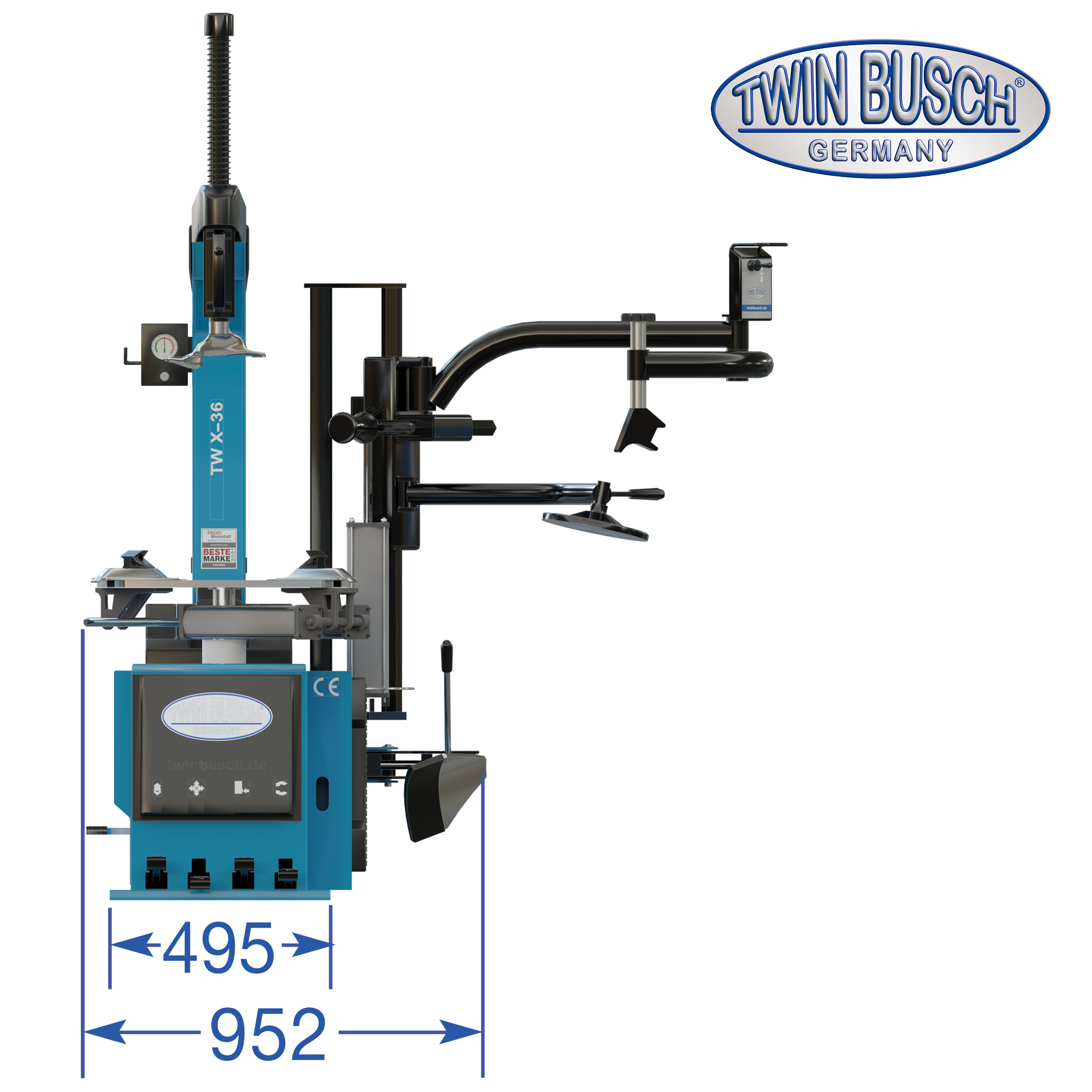 Bandenwisselaar Twin Busch TWX-36-400 – semi-automatisch – Hulparm – 400 V - Afbeelding 19