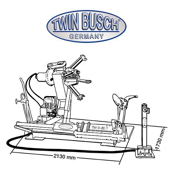 Bandenwisselaar Twin Busch TWX-60T – Vrachtwagens – 14" à 42" - Afbeelding 9